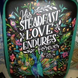 "HE Steadfast LOVE Endures Forever" Psalm 100:5 BIBLE holder